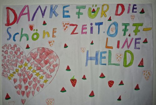 Plakat: Danke für die schöne Zeit, Offline-Held